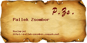 Pallek Zsombor névjegykártya